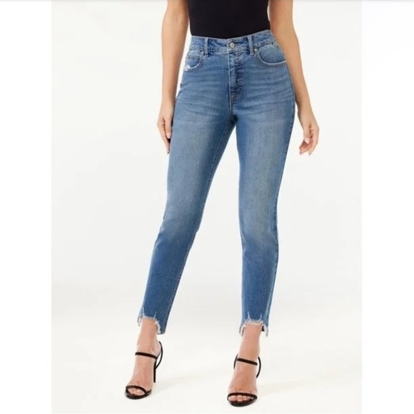 sofia by sofia vergara Denim - Sofia by Sofia Vergara Women's Rosa Curvy Ankle Skinny Blue Jeans